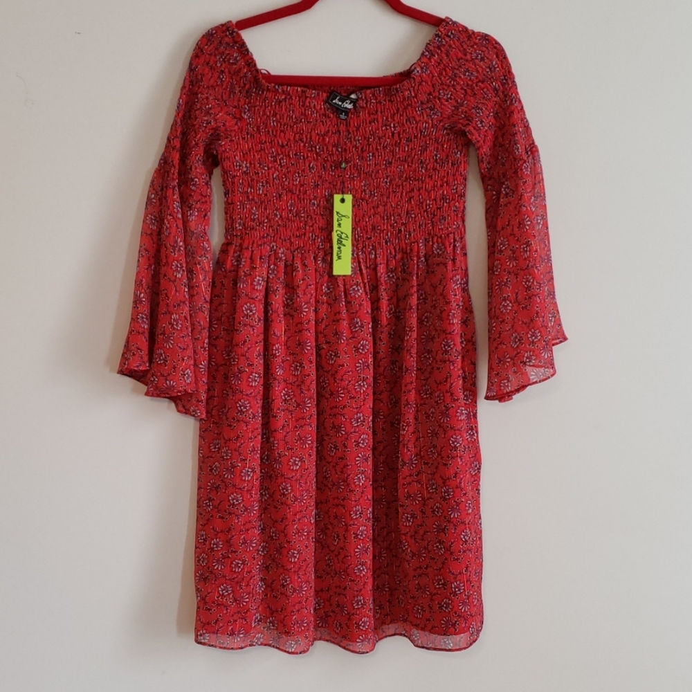 Sam Edelman Red Bell Sleeve Dress